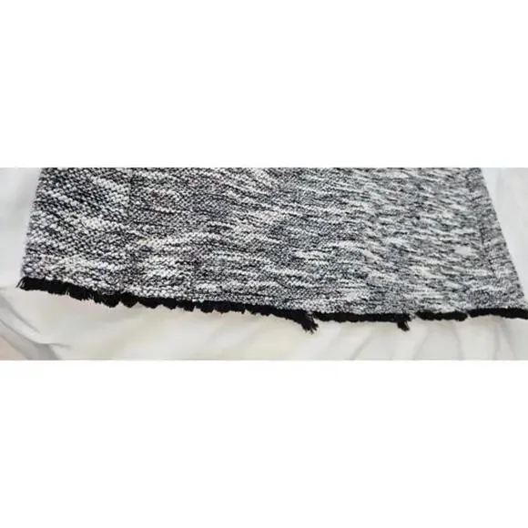 LOFT Outlet Black & White Dress with Frayed Edges Size XS - Picture 7 of 9